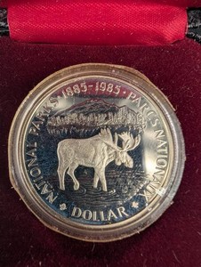 1985 Canada National Parks Moose Dollar
