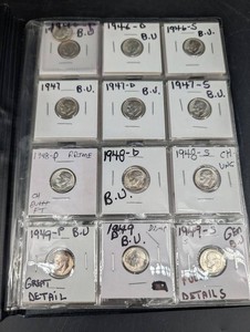 47-Piece Silver Roosevelt Dime Collection, 1946-1964