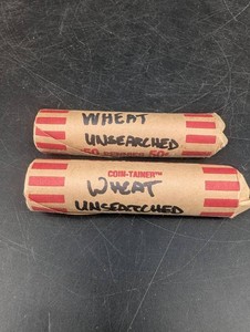 Two Rolls Of Wheat Pennies - Unsearched