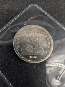 1861 Seated Liberty Quarter