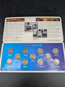 War Time Silver Jefferson Nickels 1942-1945 (Lot of 11)