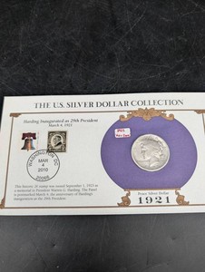 1921 Peace Silver Dollar Collection Display