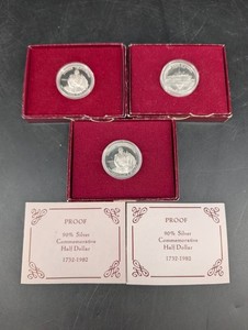Lot of 3 George Washington 250th Anniversary Commemorative Half Dollars
