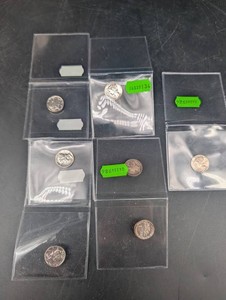 seven Vintage U.S. Mercury Dime lot