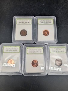 Lincoln Cent Mixed Lot - 5 Encapsulated Coins