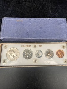 1956 U.S. Proof Set - Franklin, Washington, Roosevelt, Jefferson & Lincoln