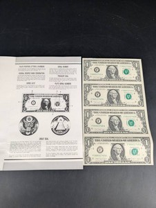 One Dollar Collector Edition Booklet & Note Reproductions (Lot of 4)