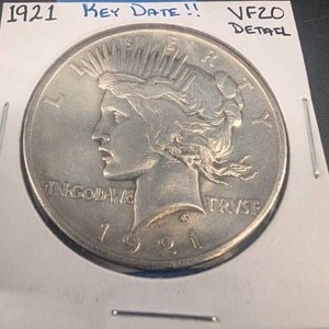1921 United States Peace Silver Dollar VF20