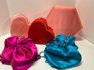 Victorias Secret Gift Boxes & Lingerie Storage Bags Set silk covered boxes and bags