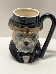 1987 MGM Quon-Quon Bulldog Character Mug Japan Top Hat Tuxedo