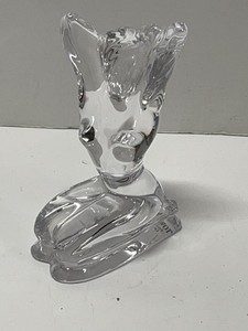 Towle Clear Art Glass Figural Lady Crystal Clear Sculpture