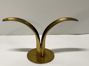 Vintage Ystad Sweden Brass Modernist Desk or Napkin Holder MCM