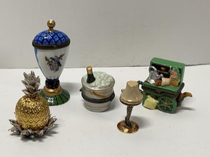 Designer Porcelain Trinket Box Lot Lenox Monet Tracy Porter Midwest