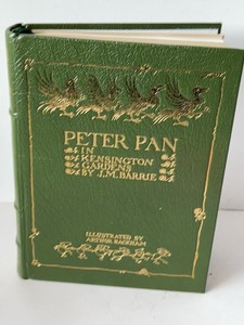 RARE Hodder &amp Stoughton Peter Pan in Kensington Gardens 1984 Leather Book w Arthur Rackham Sketches