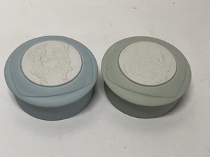 Tharaud Limoges Covered Trinket Boxes French Porcelain Set of 2