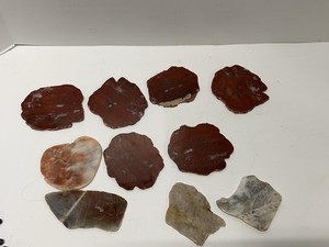 Lot of Polished Stone Slabs Mixed Jasper Agate Specimen Pieces