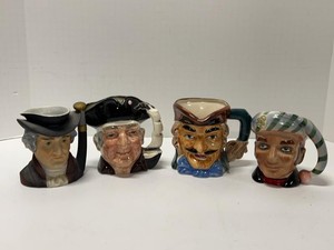 Set of 4 Vintage Character Toby Mugs Beswick Royal Carlton