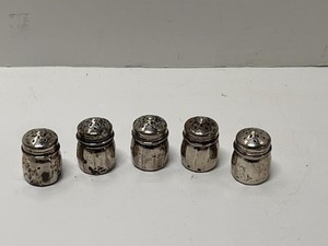 Vintage Alvin Sterling Silver Mini Salt Pepper Shakers Set of 5