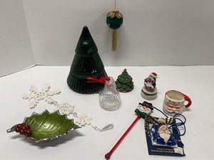 Vintage Christmas Decor Lot Julia Knight Rosenthal Glass Tree Ornaments