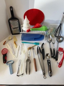 Lot of Assorted Kitchen Utensils Gadgets OXO Flint Ekco Orka