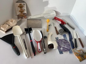Mixed Kitchen Utensils Gadgets Lot OXO Crofton Thermometer Knives