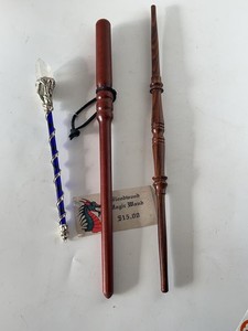 Lot of Assorted Magic Wands Wood Glass Fantasy Wizard Props Decor