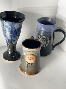 Lot of Assorted Studio Pottery Vase Mug & Renaissance Faire Stein