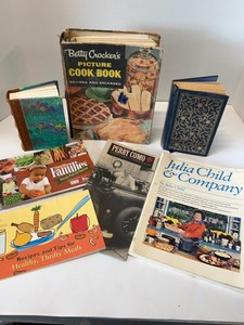 Vintage Cookbook & Decorative Book Lot Betty Crocker Julia Child Perry Como
