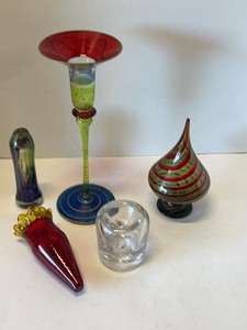 Assorted Studio Art Glass Decorative Vase Ornament Paperweight Group