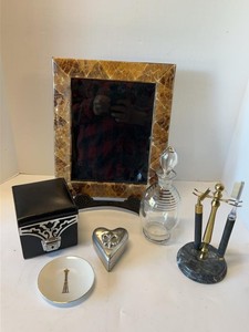 Bombay Decor Box Frame Decanter Trinket Dish Vanity Accessories