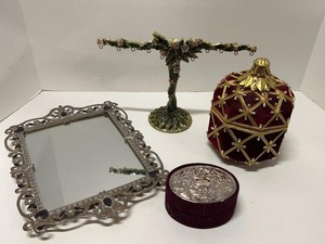 Assorted Vanity Decor Mirror Jewelry Stand Godinger Trinket Box