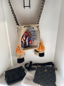 Lot of Assorted Handbags Coach Crossbody Leather Clutch Woven Purse