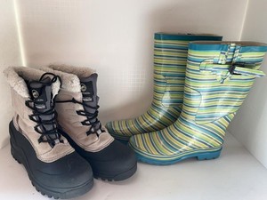 Lot of Womens Winter & Rain Boots Tamarack Size 8 Striped Size 7