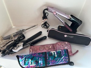 Lot of Hair Styling N Styler Corioliss Hair Styling Tool Lot Flat Iron Curler Cases