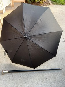 Kirkkland Intant Up Sword Handle Umbrella with Beefy Walking Stick Scabbard Black