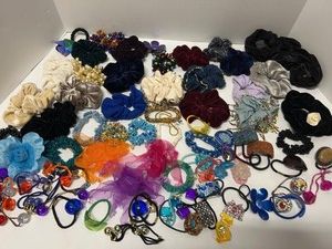 Lot of Assorted Y2K Hair Accessories Scrunchies Ponytail Holders