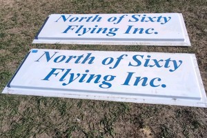 Vintage Signs from former aviation company