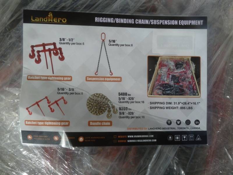 Landhero Rigging Chains & Binders  38 & 516