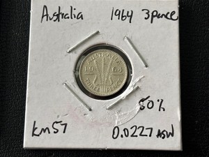 1964 Australia Silver 3 Pence
