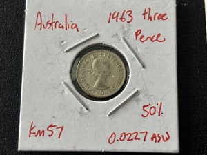 1963 Australia Silver 3 Pence
