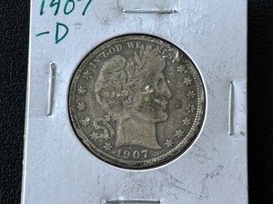 1907-D Barber Half Dollar