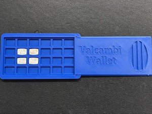 Valcambi Wallet with 4 - 1 Gram Valcambi .999 Silver Bars Holds 24 Gram Bars