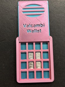 Valcambi Wallet with 4 - 1 Gram Valcambi .999 Silver Bars Holds 32 Gram Bars