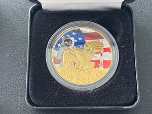 24K Gold Plated Colorized Eisenhower Dollar