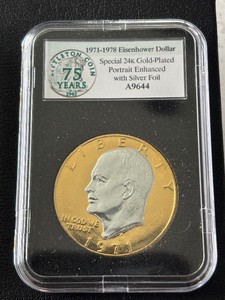 1971-D Eisenhower Dollar 24K Gold Plated