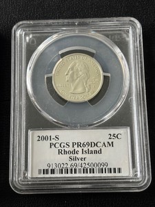 2001-S Rhode Island Silver Quarter Proof PCGS PR69 Deep Cameo
