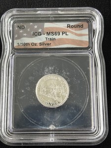 110 Ounce .999 Fine Silver Round ICG MS69