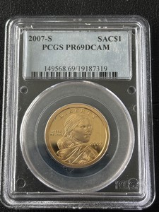 2007-S Sacagawea Dollar Proof PCGS PR69 Deep Cameo