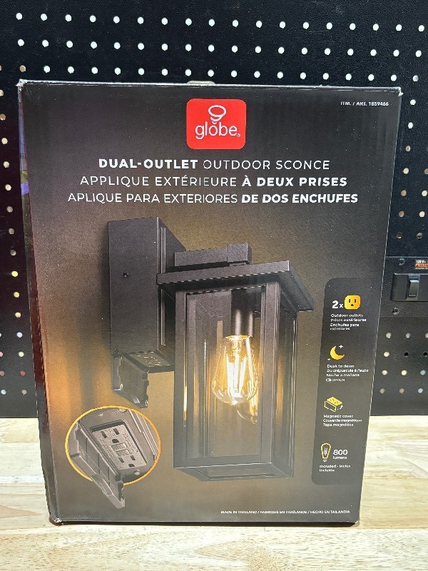 Dual Outlet Outdoor Sconce