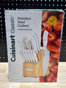 Cuisinart Classic Stainless Steel 15 Piece Knife and Block Set